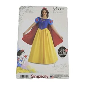 Disney Snow White 7 Dwarfs Princess Cape Dress Costume Sewing Pattern 14-20 LARP